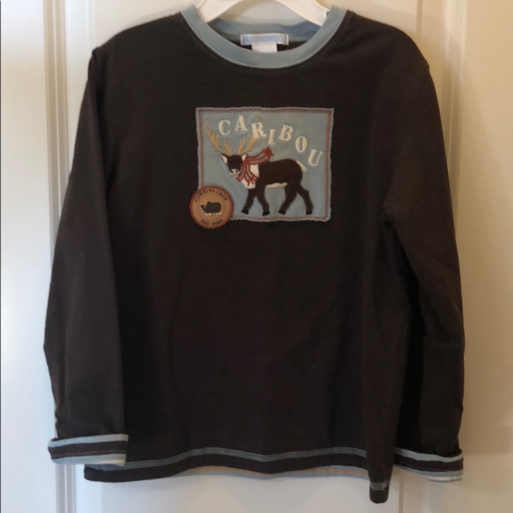 Reversible Caribou long sleeve shirt boys 5T